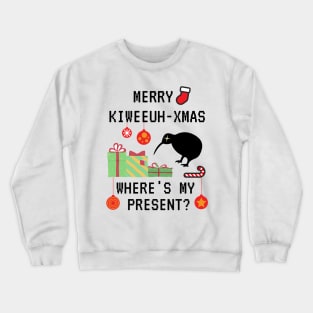 Funny Merry Christmas, Kiwi New Zealand Christmas Celebration Xmas Crewneck Sweatshirt